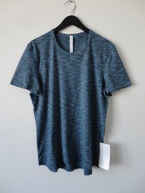 NWT LULULEMON HALA Lake Blue Pulse Slub SS Rulu Fabric Shirt Top Men's XL